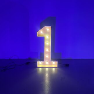 Lichtcijfer 1 huren in Eindhoven - Jarno Verhuur Best - Lichtletters - Partycijfers verhuur Eindhoven