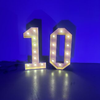 Lichtcijfer 10 huren in Eindhoven - Jarno Verhuur Best - Lichtletters - Partycijfers verhuur Eindhoven