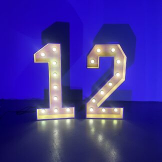 Lichtcijfer 12 huren in Eindhoven - Jarno Verhuur Best - Lichtletters - Partycijfers verhuur Eindhoven