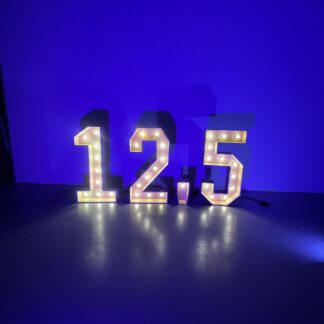 Lichtcijfer 12,5 huren in Eindhoven - Jarno Verhuur Eindhoven en Best - Lichtletters - Partycijfers verhuur Eindhoven