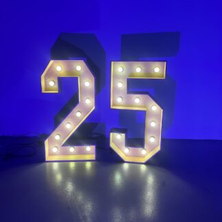 Lichtcijfer 25 huren in Eindhoven - Jarno Verhuur Best - Lichtletters - Partycijfers verhuur Eindhoven