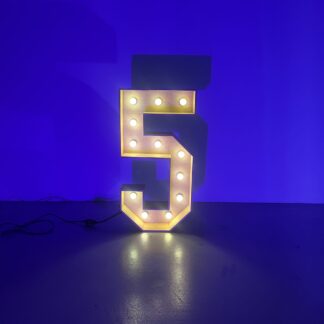Lichtcijfer 5 huren in Eindhoven - Jarno Verhuur Best - Lichtletters - Partycijfers verhuur Eindhoven