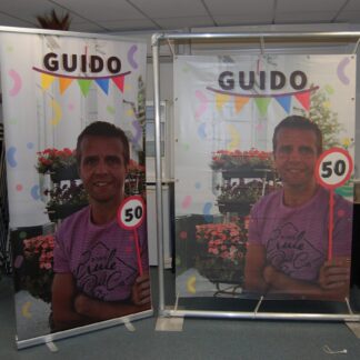 Banner met gepersonaliseerd doek huren